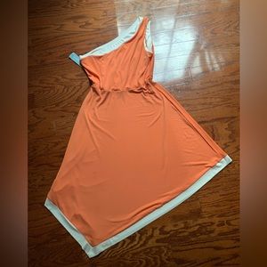 London Times Asymmetrical One Shoulder Dress Size 12 NWT